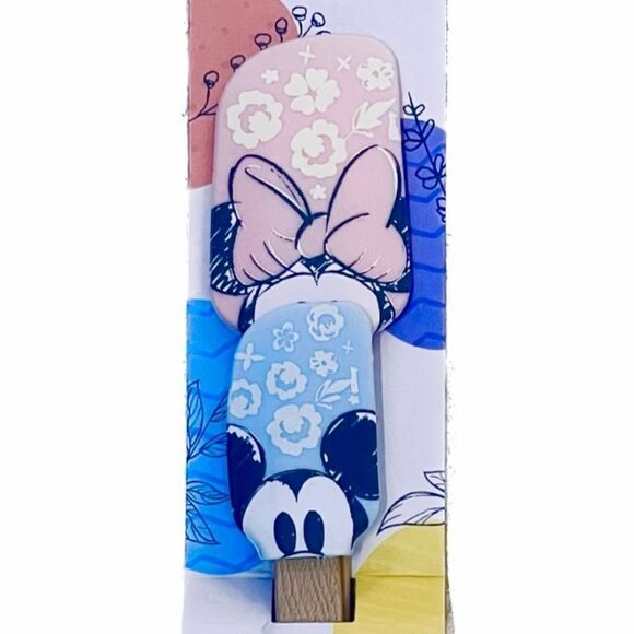 NWT Gorgeous Disney Mickey Minnie Mouse 2Pack Silicone Spatula Set Easter Spring - Picture 7 of 8